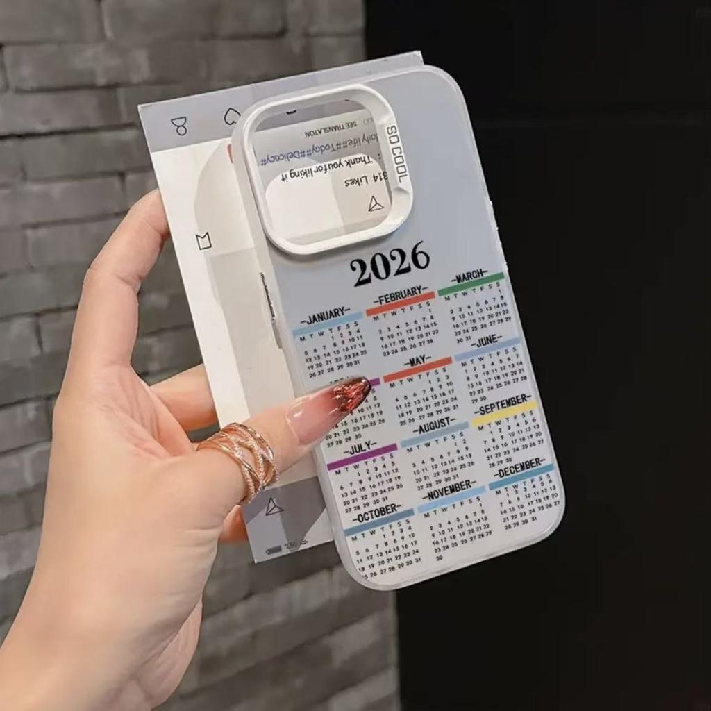2026 calendar is suitable for Apple 17Promax mobile phone case iPhone15/14/13 popular 16Promax trend