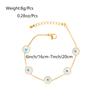 1 set of circular flower Fritillaria magic eye women's minimalist style stainless steel plated 18k gold bracelet