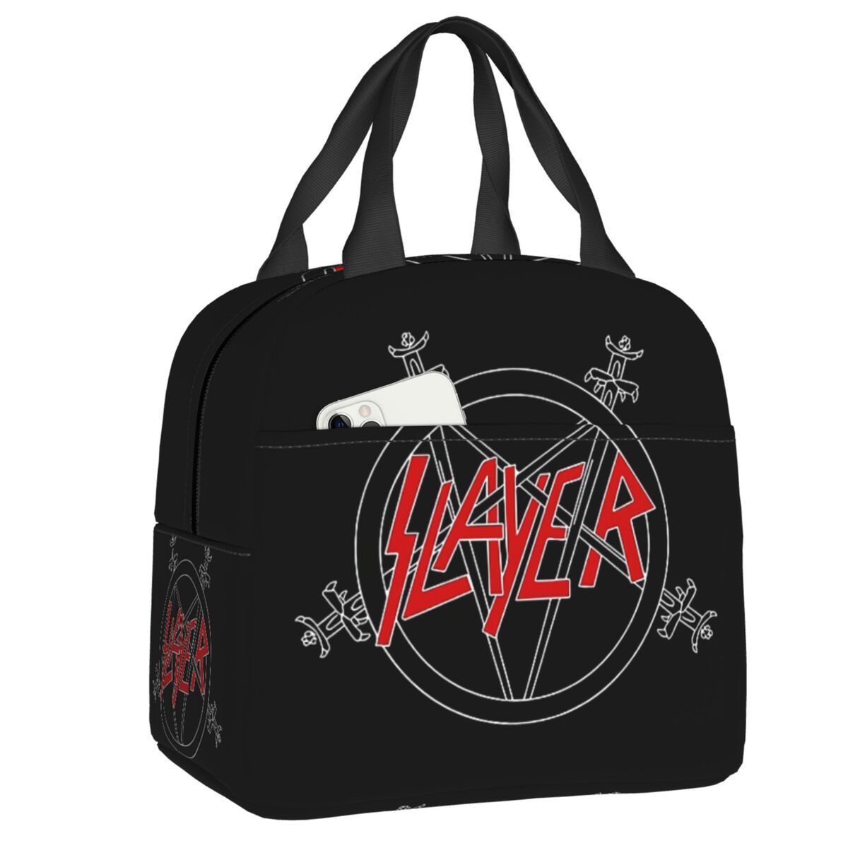 Индивидуальная коробка для ланча Slayers Heavy Metal Rock Band, многоразовая, женская, водонепроницаемая, термосумка для еды, офисная 22x20x13cm