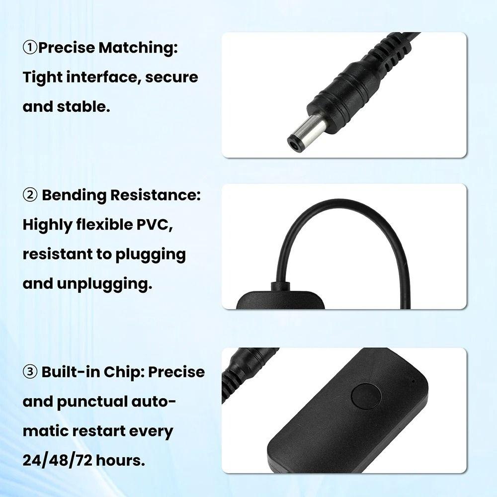 Automatischer Neustart Router Neustartschalter Einstellbarer Zeitschalter Stecker und Spiel WiFi Timer Zuhause