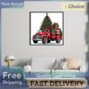 Kerstboom Truck Vol 11CT 3 Strengen DIY Geteld Borduurwerk Kruissteek Starter Kits 15.75x15.75inch voor Volwassenen Huisdecoratie