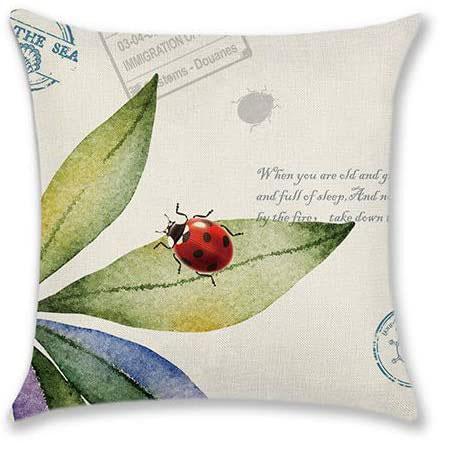 Dragonfly/Butterfly Cushion Cover, Linen Pillowcase Decoration For Living Room Sofa Car Bedroom Home Decor 40X40 50X50 60X60