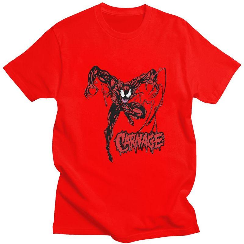 

Custom Venom Carnage Jumping Down T Shirt Men Tshirt Casual Tees Short Sleeve T-shirt Slim Fit Clothing Gift S