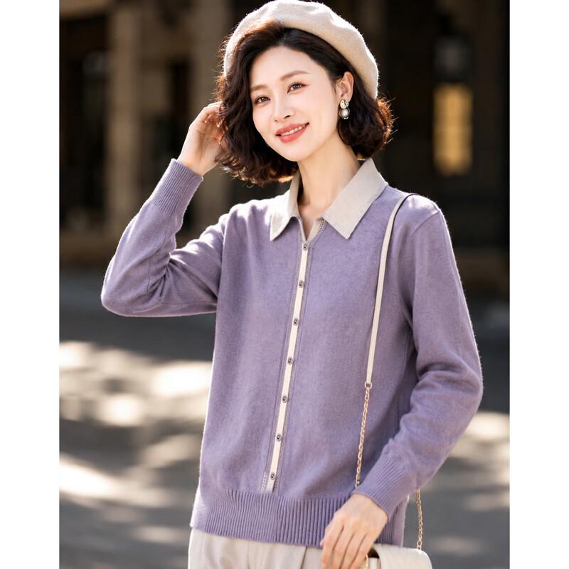 Damski sweter Fumama w casualowym stylu z blokami kolorów