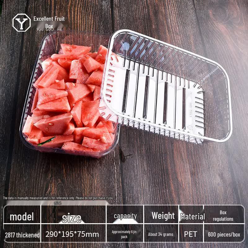 Disposable Transparent Rectangular Fruit Container