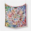 Luxury Horse Print Silk Square Scarf Women Spring Neck Tie Shawl Wraps Female Hair Hand Wrist Headkercheif Hijab Bandana