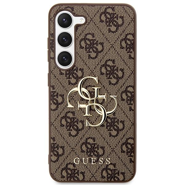 Guess Guhcs24M4Gmgbr S24+ S926Brązowy/Brown Hardcase 4G Duże Metalowe Logo