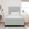 Box Spring Bed with Mattress Light Grey 120 x 200 cm Velvet