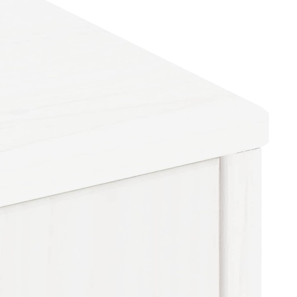Side Cabinets 5 Pcs ODDA White 40x24x79 Cm Solid Pine Wood