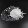 Feather Women Mini Mesh Hat Headband Flower Veil Hair Clips  Wedding Hair Accessory