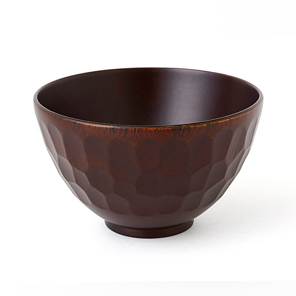 Kishu Kakuda Seibei Bumpy S Dishwasher Dark Lacquerware, Shoten, Bowl, Size, Wooden, Nano-coated, Safe, Brown, WR-455752