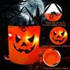 1-20 pièces LED Lumineux Sac Fourre-tout Panier Citrouille d'Halloween pour Enfants Trick or Treat Seau de Fête pour Décoration d'Événement de Vacances