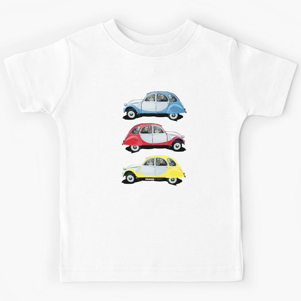 2CV Colourful Collection Drawing Kids T-Shirt 100