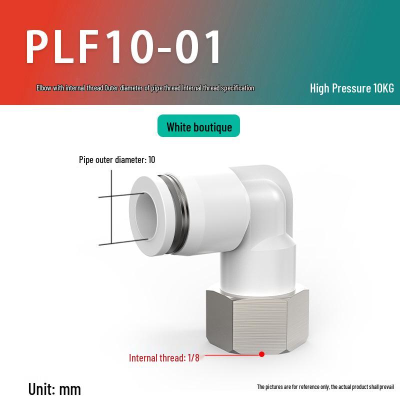 Quick Connect Pneumatic Hose Elbow Fitting with Internal Thread PLF Series (4/6/8/10-01/02/03)