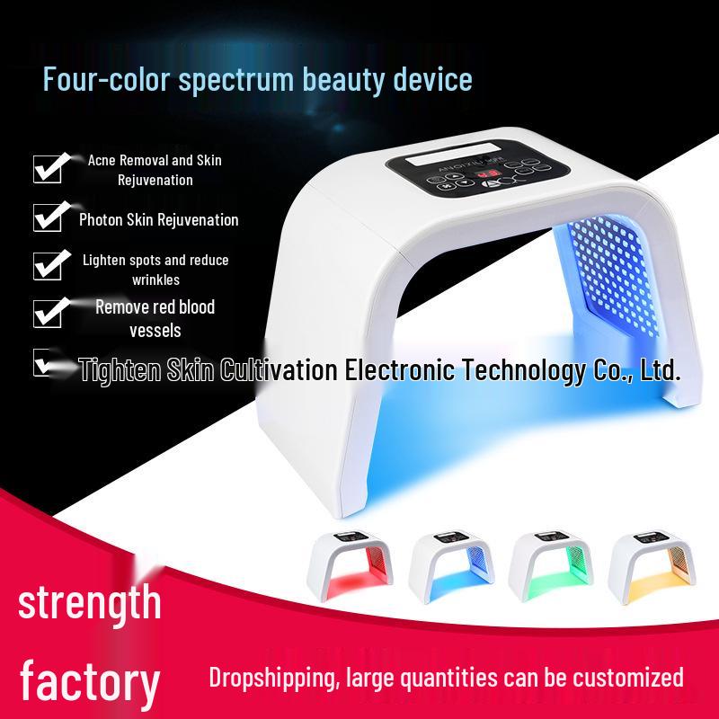 LED Folding Spectrometer Color Light Therapy Mask for Facial Rejuvenation