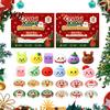 Holiday Surprise Gifts for Friends Christmas Squishy Advent Calendar, Soft TPR Anxiety Relief Toys, Party Supplies Family Sensory Fidget Toys