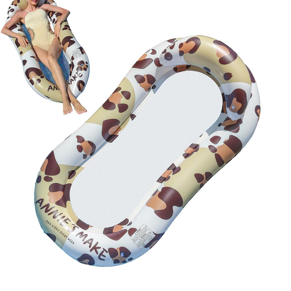 Inflatable Pool Float Mesh Bottom Relaxing Bed Inflatable Pool Lounger Float Recliner For Backyard Beach Party Lake Poolside