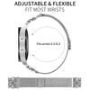 For Realme TechLife Watch S100 Watch Strap Butterfly Decor Milanese Metal Band,Silver