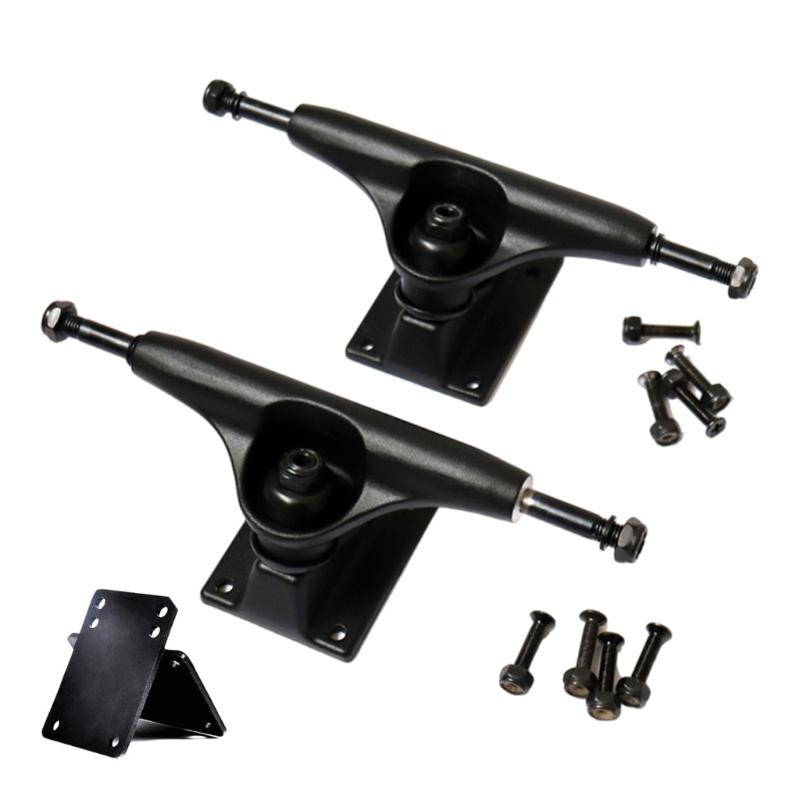 2Pcs Professional Bridge Skate Board Bracket Base Aluminum Longboards Skateboards Truck 5inch Skateboards Wheel Bracket чёрный