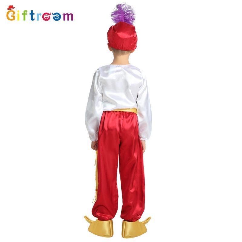 Carnival Party Costumes Middle East Arabic Boys Search Banner Magic Lamp Drama Stage Performance Costumes