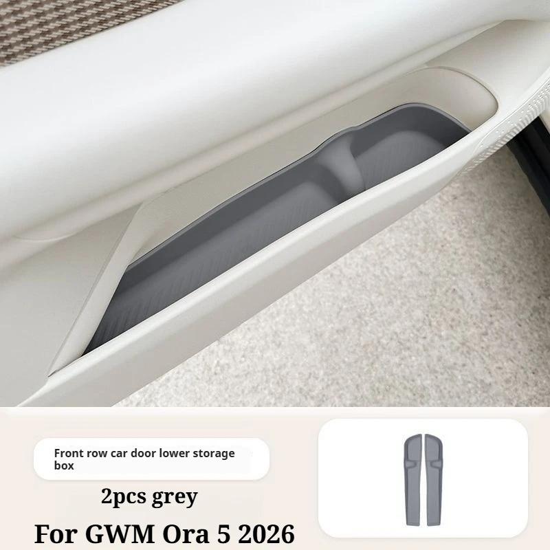 Für Ora 5 2026 Auto Türschlitz Aufbewahrungsbox Matte TPE Wasserdichte Aufbewahrungsmatte Becherhalter Innenzubehör