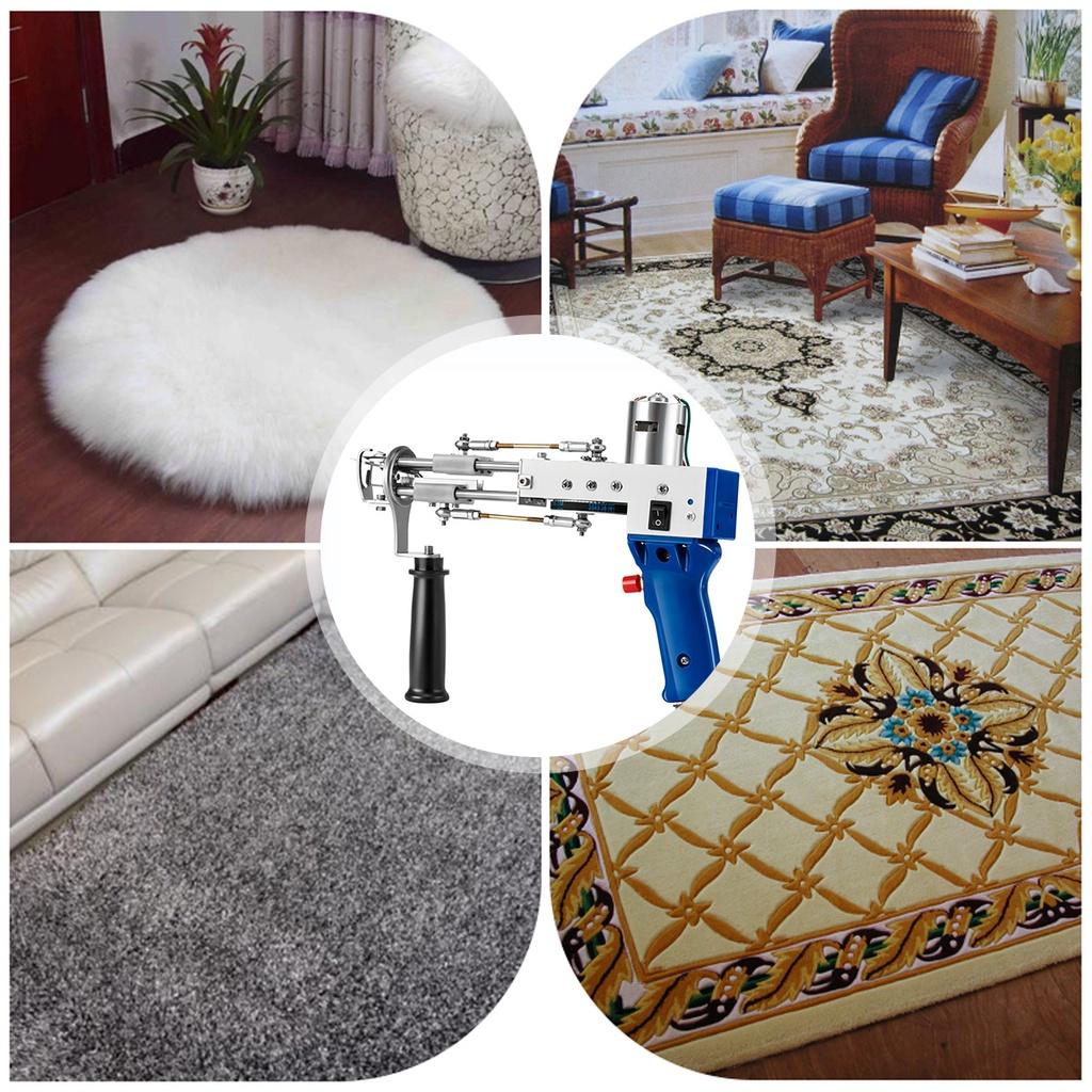 80W Electric Carpet Tufting Guns Hand Guns Carpet Weaving Flocking Machines Cut Pile Weaving Flocking Machines Loop Pile Cut Pile Rug AC 110V-240V