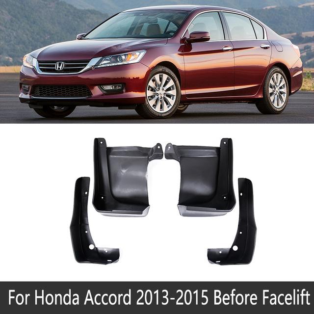 4-Piece Mud Guards For Honda Accord 2014-2017 (Non-Sport) - ABS Plastic Splash Guards, No Drilling Needed