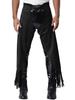Vintage Cowboy Fransen Chaps für Herren, Verstellbare Schnalle Wildlederhosen, Schrittfreies Design für Halloween & Western-Themenparty