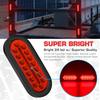 LINKITOM 6 Inchs Submersible Oval LED Stop/Turn Trailer Tail Light With Waterproof Rubber Gaskets For Boat Trailer Truck RV [DOT Certified] [IP67] (2