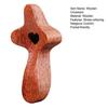 Wooden Prayer Cross Comforting Pocket Gadget Anxiety Relief Religious Gadget for Clutching