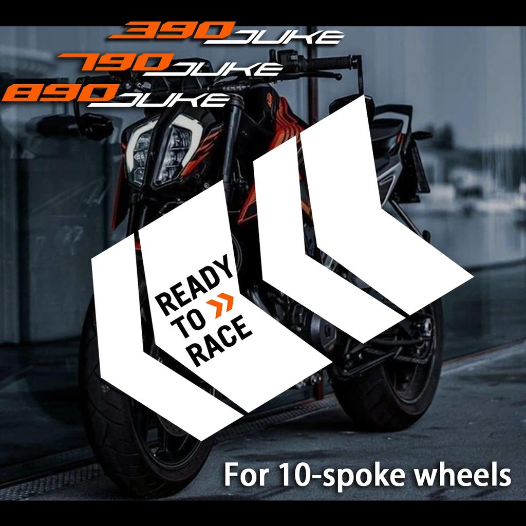AnoleSti Motorcycle Wheel Sticker Hub Decals Rim Stripe Tape For KTM Super Duke 1290 Duke 890 790 690 390 Racing Ready To Race