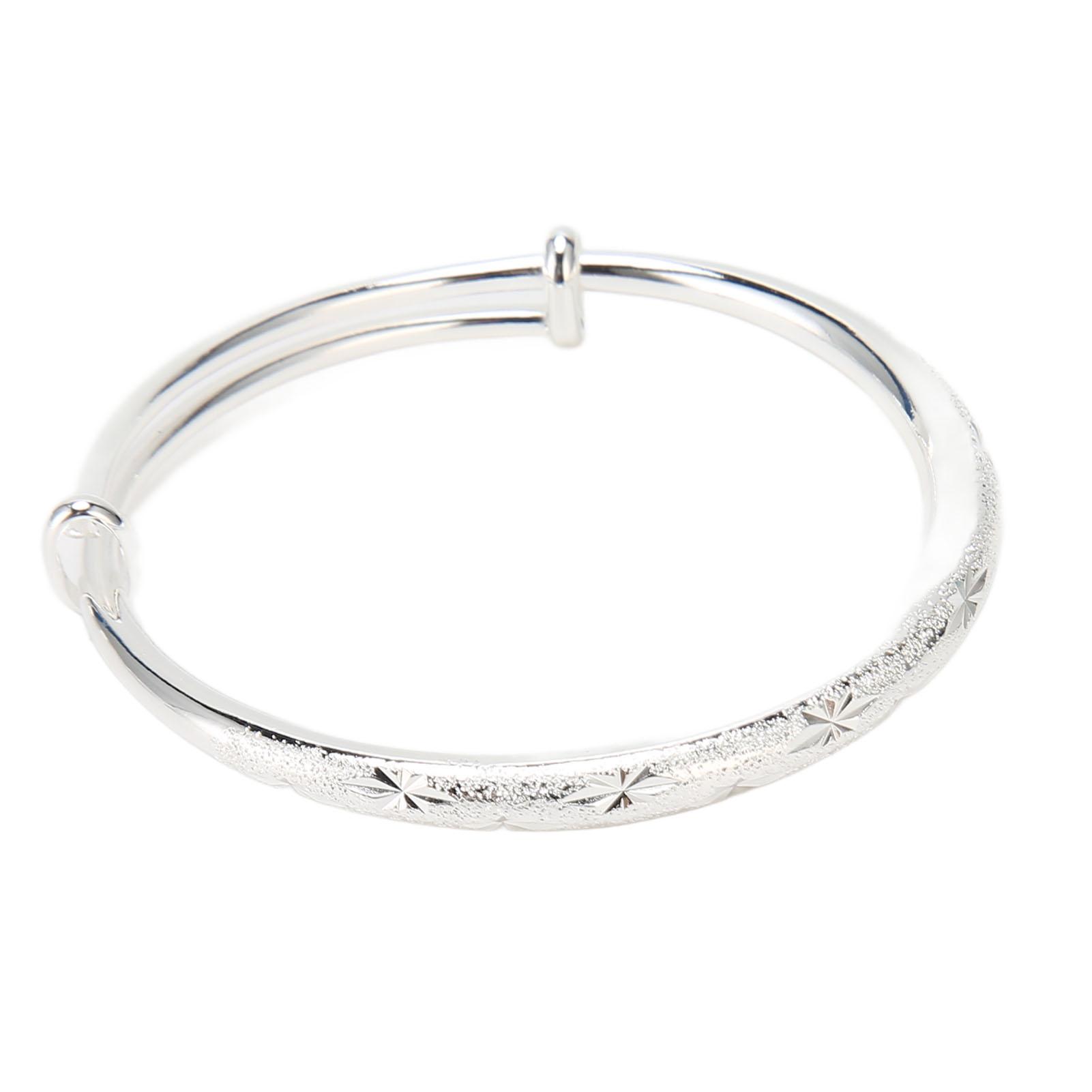 

Браслет из медно-никелевого сплава 30 г, регулируемый, модная бижутерия, гравированный женский круглый браслет для женщин