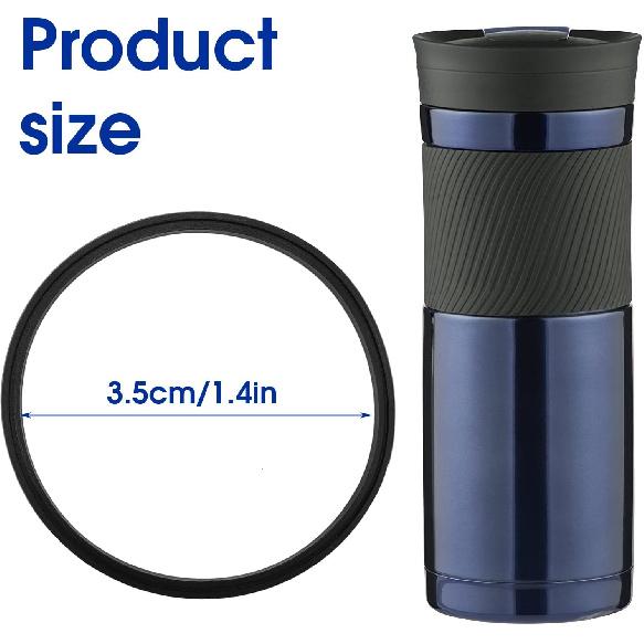 4PCS Replacement Rubber Lid Seals for 16oz & 20oz Contigo Snapseal Byron Travel Mug O Shaped Resealable Lid Gasket Replacement Soft Part Compatible