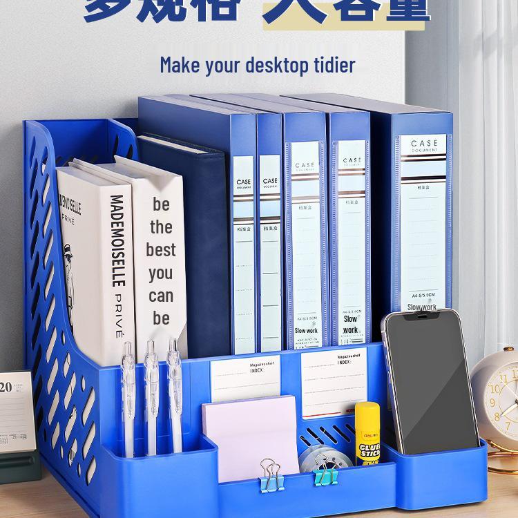 Desktop File Organizer and Bookend: A4 Bookstand, Bookshelf, and Storage Box