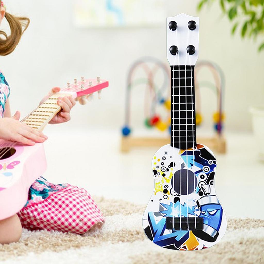 Kids Guitar Toy 4 String Mini Early Learning Ukulele for Educational