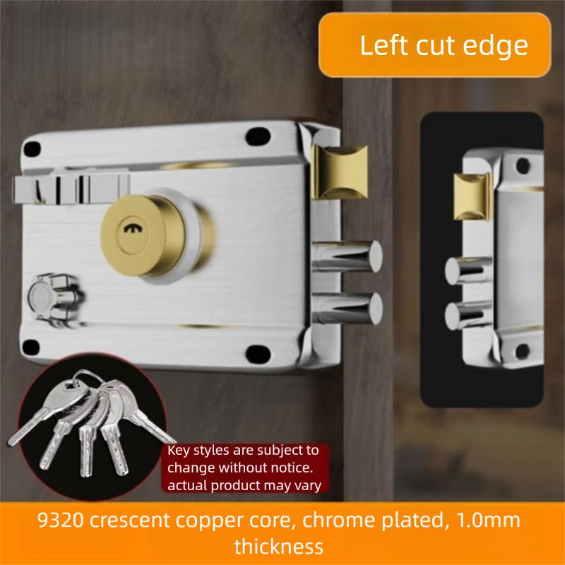 External Iron Door Lock Security Anti-Theft And Anti-picking Lock Wooden Door Compound Door Lock Multi-safety Smooth Lock