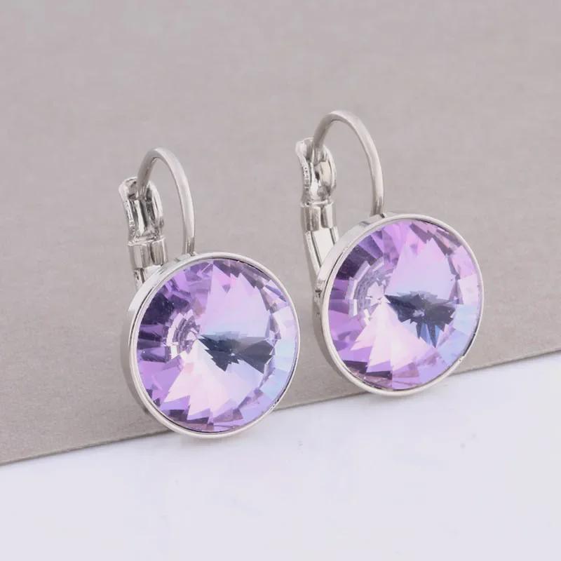 

Серьги-пусеты 12 мм с цветной окантовкой - Классические, Модные украшения для женщин