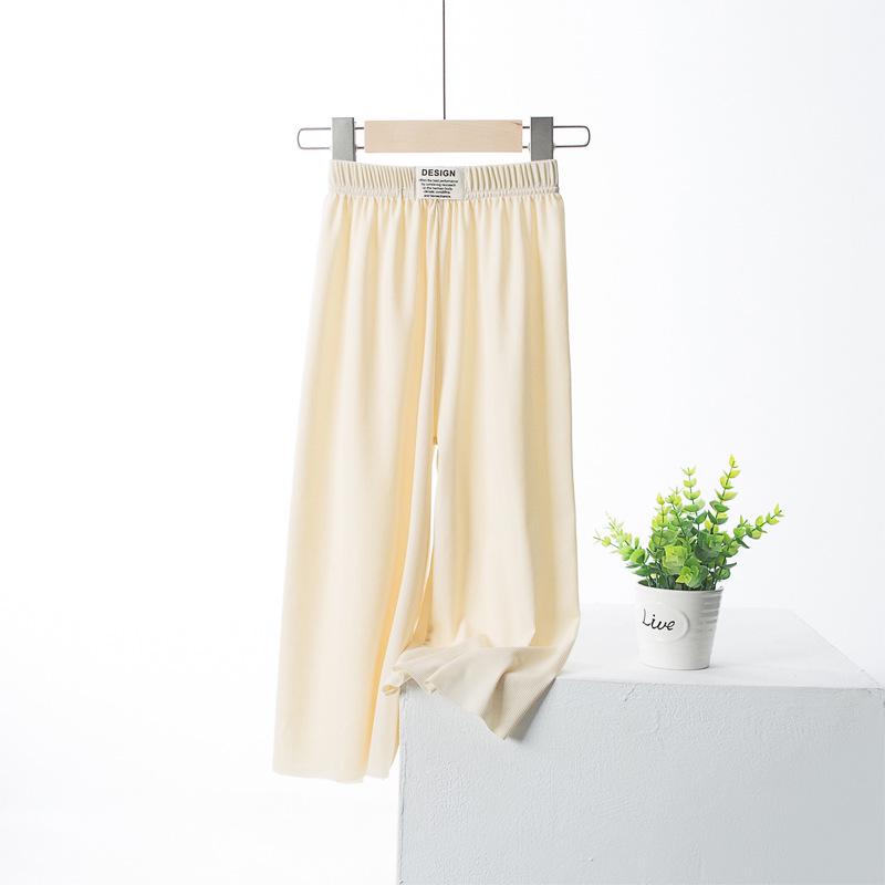 Sommer-Mädchen Mückendichte Weitbein-Eisseidenhose: Leicht, Modal-Stoff, Locker sitzend, Eltern-Kind-Stil.