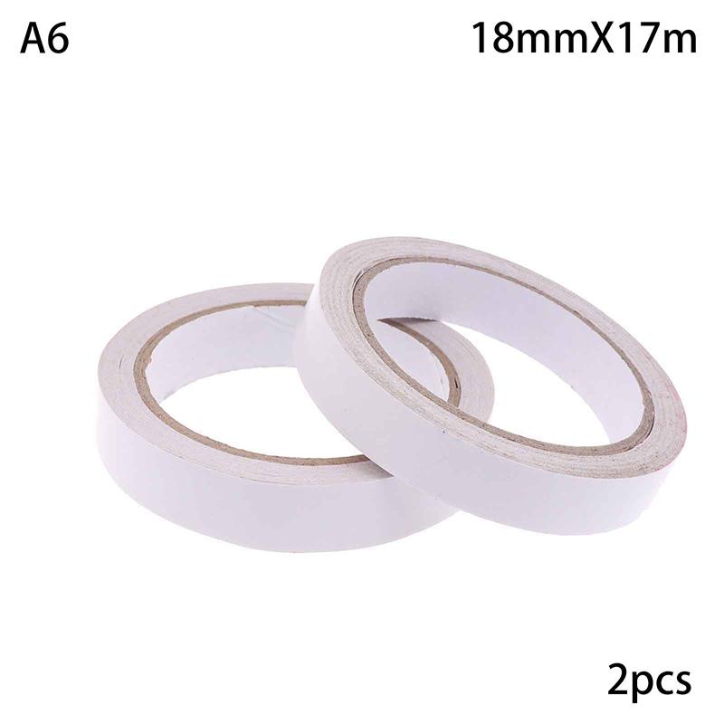 2Rolls 17M Double Sided Tape Strong Double Faced Powerful Hand Tearing Adhesive Tape For Mounting Fixing Pad Sticky Paper