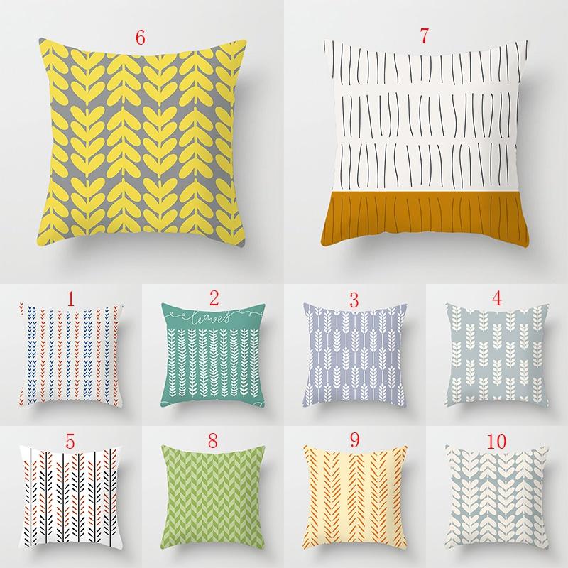 Moda Almohada Cuadrada Clásica Barra Vertical, Patrón Geométrico. Coche, Sofá de Sala de Estar, Funda de Cojín, Funda de Almohada