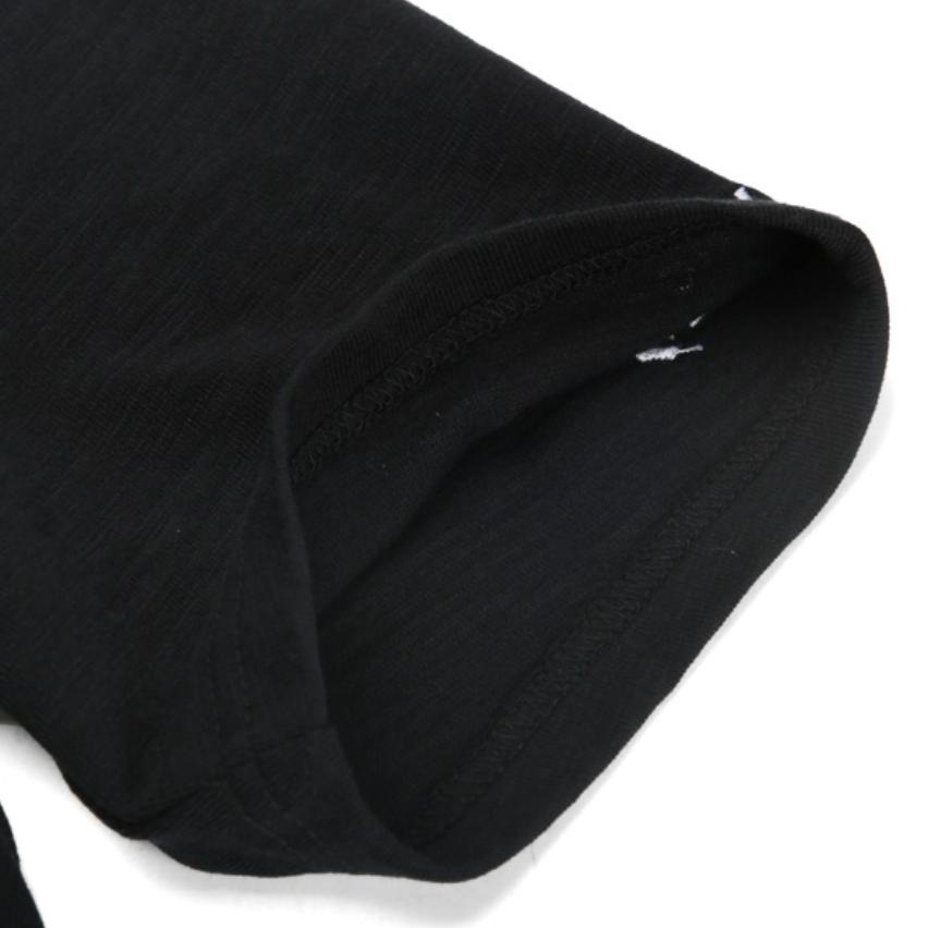 Converse T Shirts Men's Black Crew Neck Moderate 10008444-A02