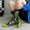 5 Pairs Graffiti Socks Women Cotton Cute Socks Food Animal Designs Omelette Burger Colorful Casual Funny Socks