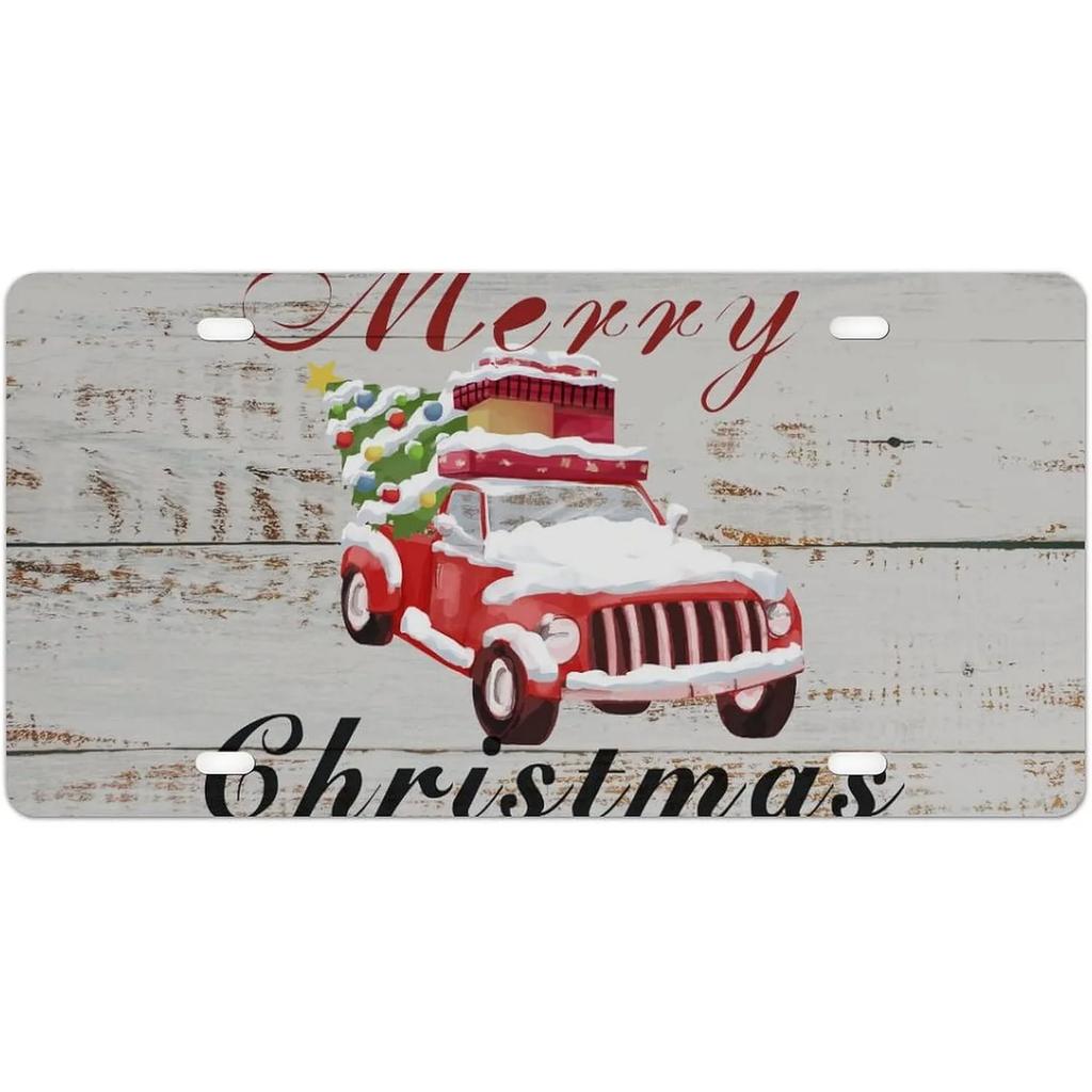 License Plates Sant Claus Metal Tin Signs for Wall Decoration Vintage Tags Metal Automotive Signs For Cafe Bar Club Garage Pu