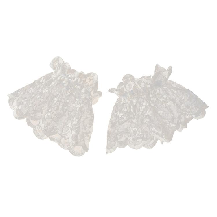 Easy Sleeves Cuffs White Lace Brim Women Simple Wedding False Sleeves