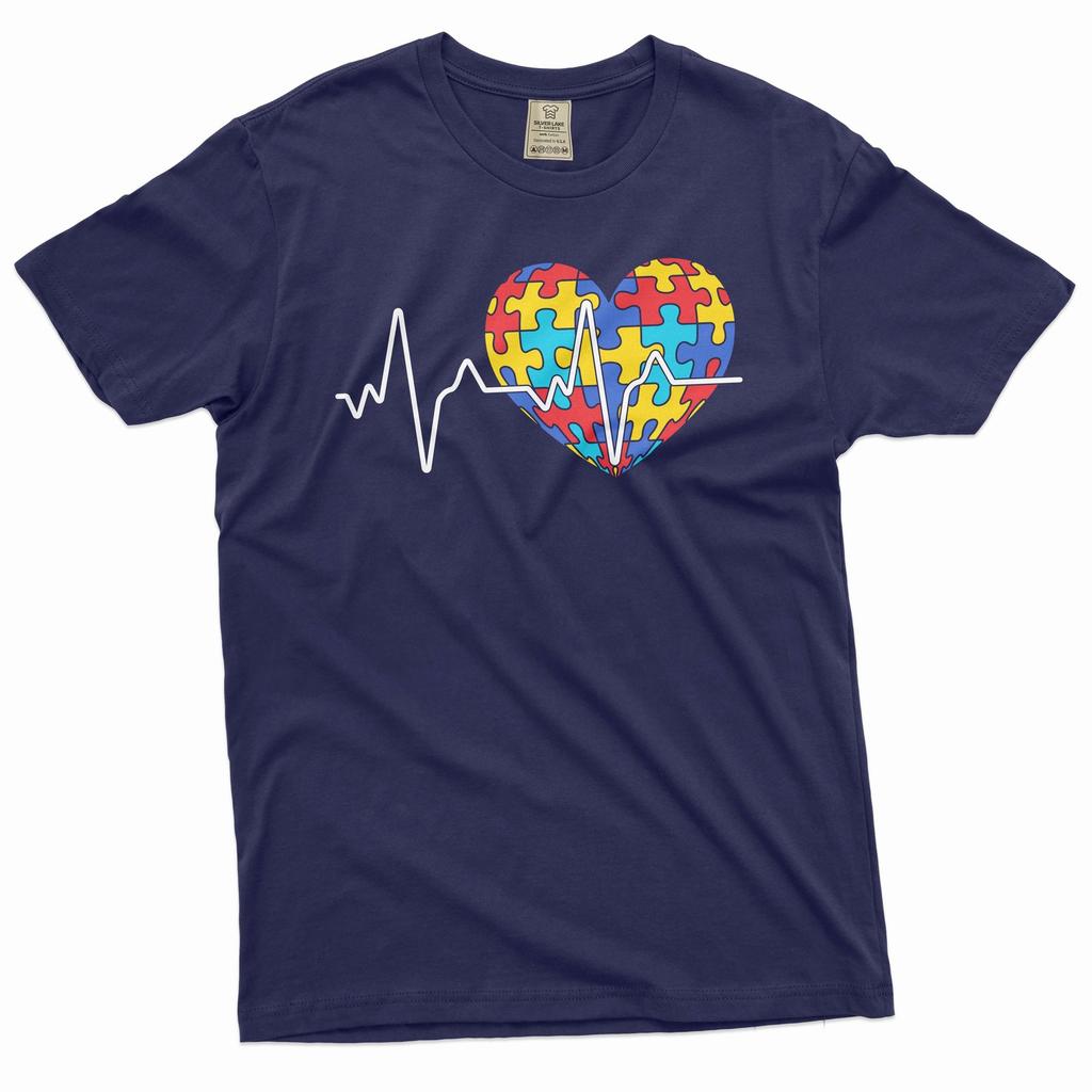 Men's Autism Day T-Shirt Mens Womens Tees Top Autism Awareness Day Shirt Mens Womens Unisex Tee