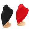 2 Stück Halsketten Mannequin Büste Ständer Herzförmig 3D Halsketten Büste Display Halter Mittel Rot Schwarz