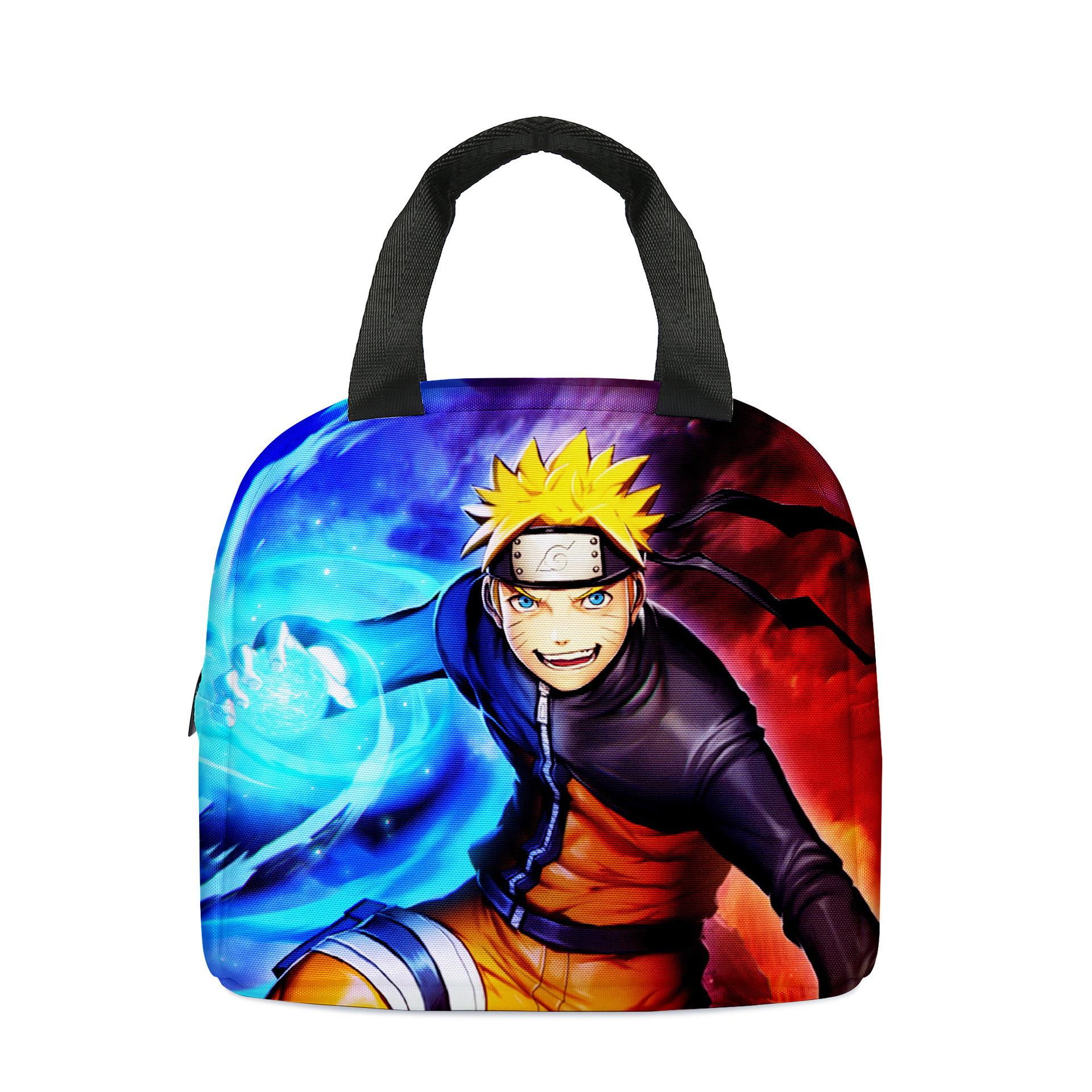 Naruto Lunch Bag Large Capacity Ice Bag With Rice Insulation Bag Outdoor Picnic Bag Elementary School Lunch Box Bag Lunch bag