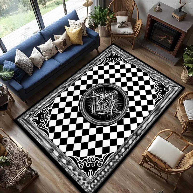 2026 New Style Recognized Freemasonry Carpet Rug for Living Room Bedroom Home Sofa Decoration,Kids play Non-slip Floor Mat
