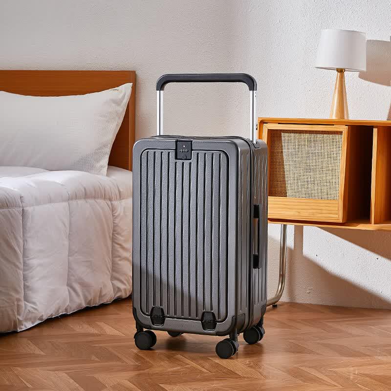 Yinuoshi 20-inch Front-Opening Hardside Spinner Luggage with USB Charging