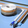 1pc 1m/39.37in Wear-resistant Trunking Fixed Wire Trunking with Adhesive Backing Soft Rubber Self-adhesive Wire Casing
